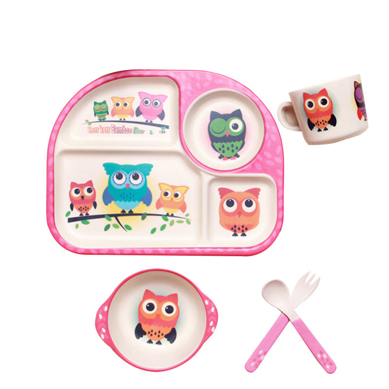 Bamboo fiber children's tableware