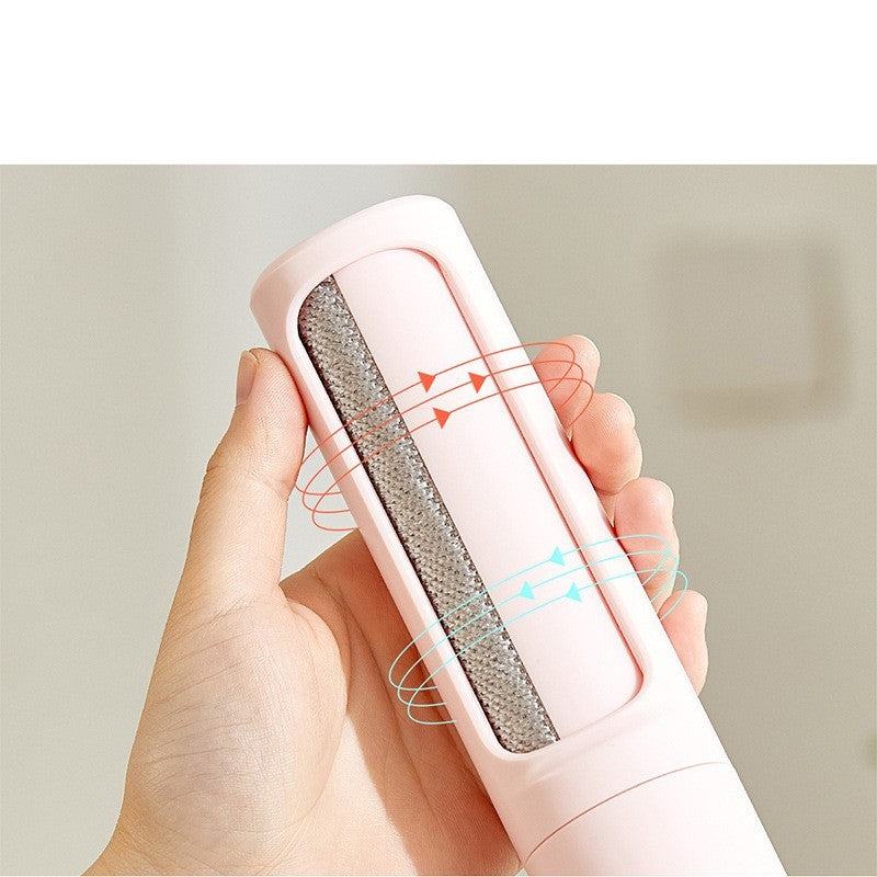 2-in-1 Reusable Pet Hair Remover Brush - Portable Self-Cleaning Lint Roller for Cat and Dog Fur