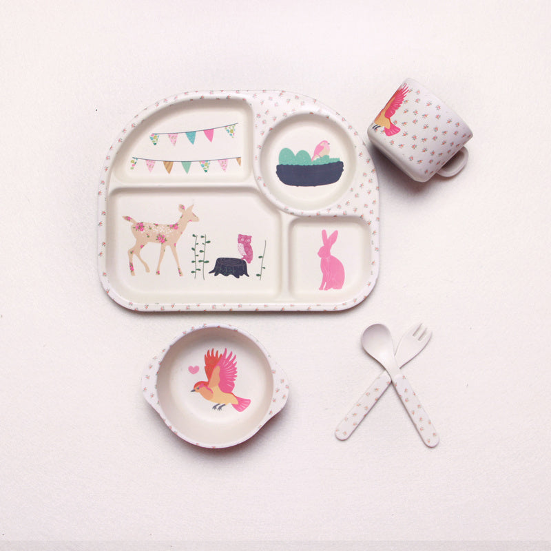 Bamboo fiber children's tableware