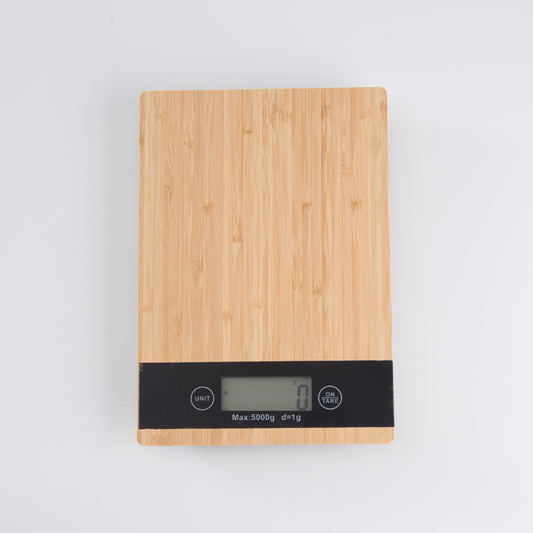 Bamboo panel kitchen scale