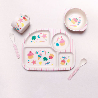 Bamboo fiber children's tableware