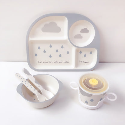 Bamboo fiber children's tableware