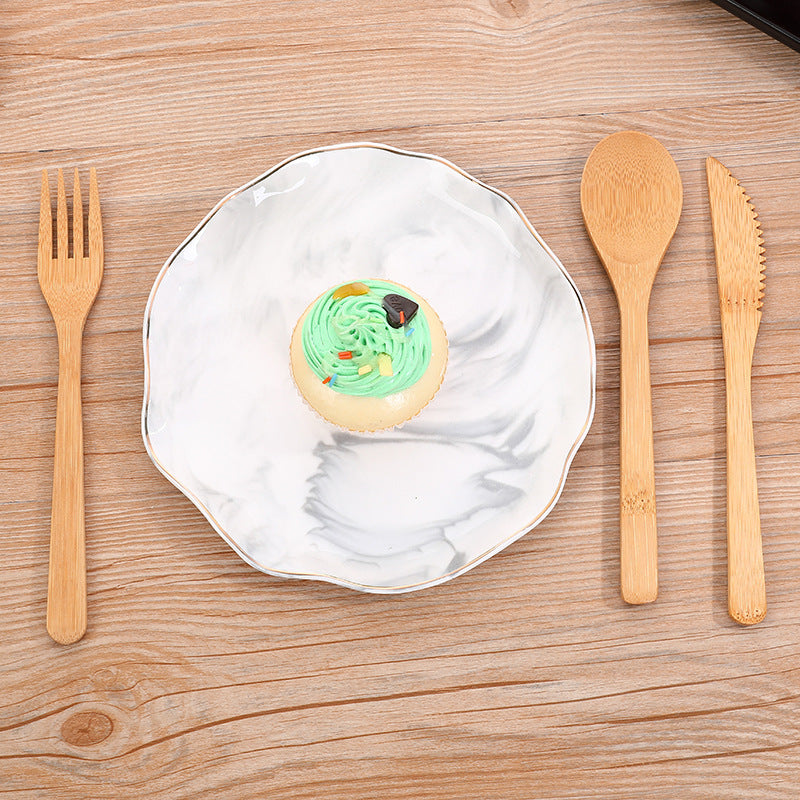 Eco-friendly And Degradable Bamboo Knife Fork And Spoon Set