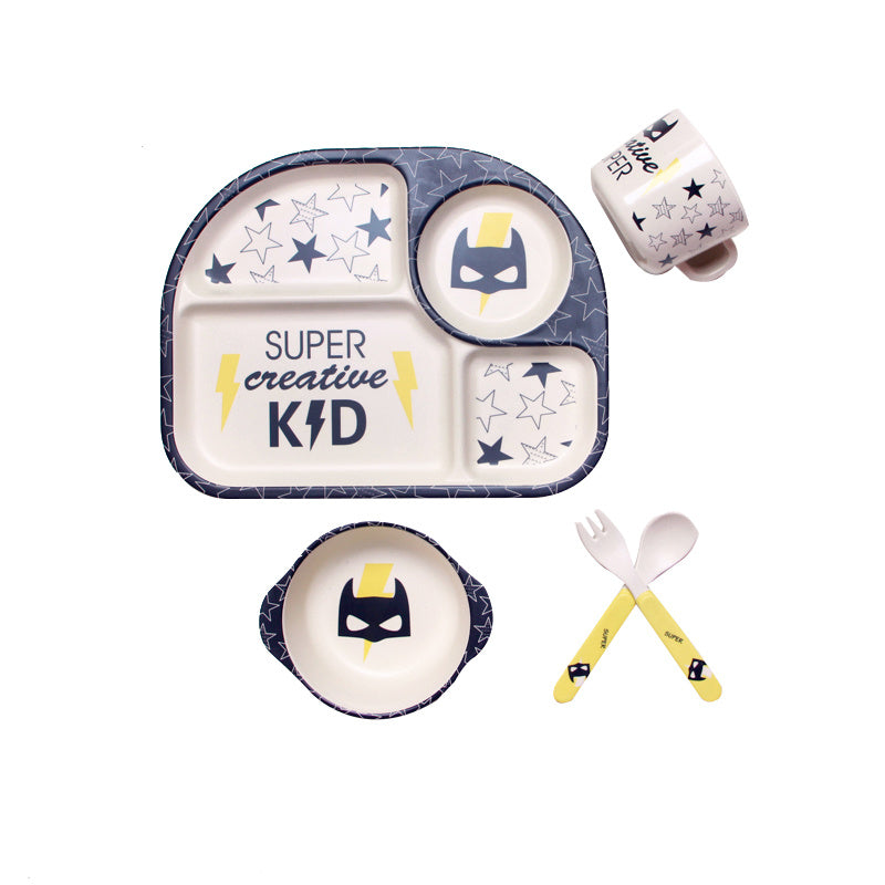 Bamboo fiber children's tableware