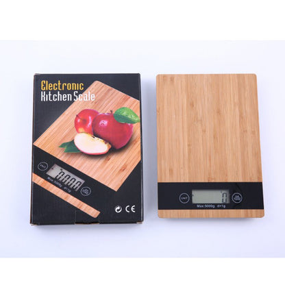 Bamboo panel kitchen scale