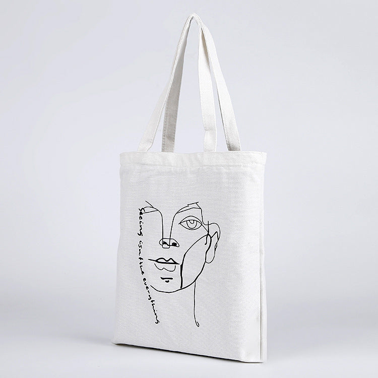 Fashionable And Simple Printed Cotton Eco-friendly Bag