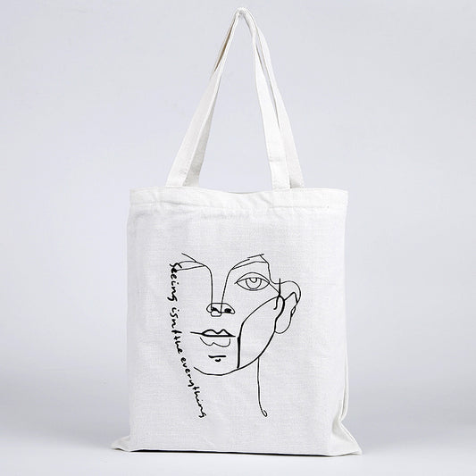 Fashionable And Simple Printed Cotton Eco-friendly Bag