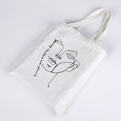 Fashionable And Simple Printed Cotton Eco-friendly Bag