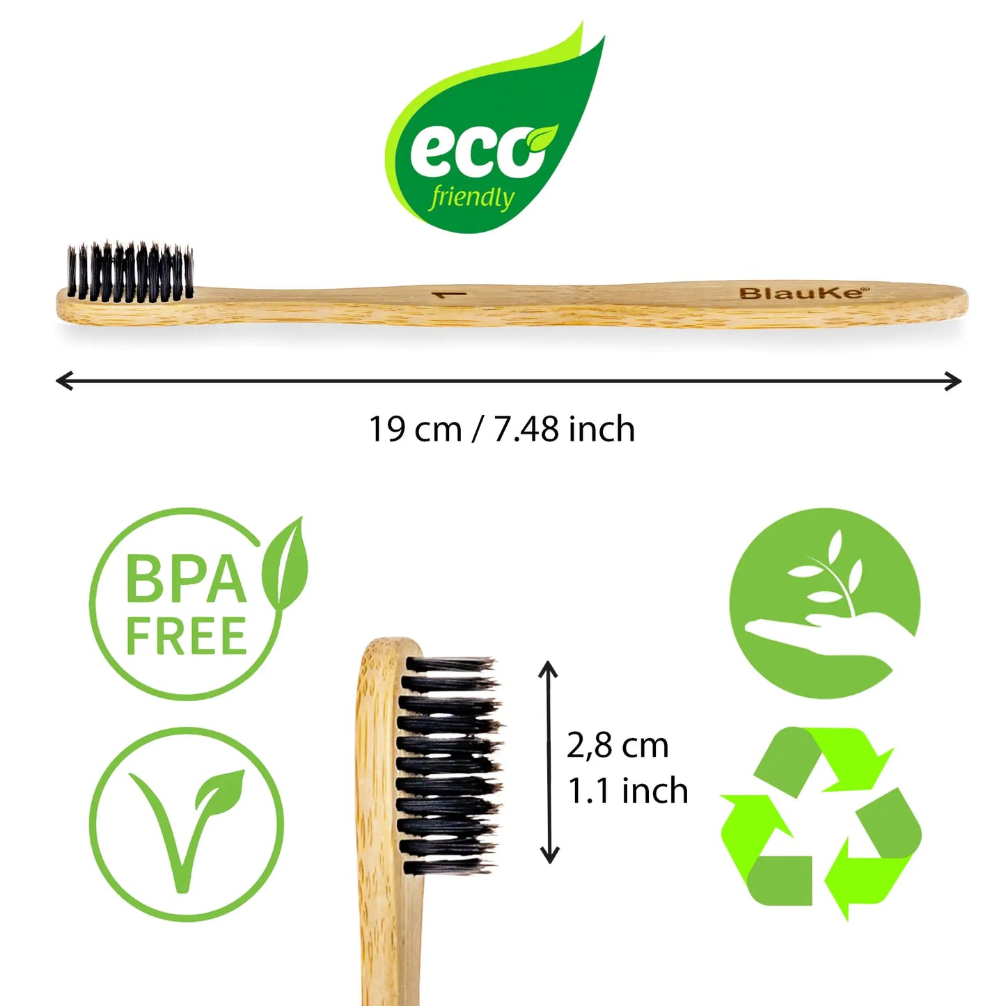 Bamboo Toothbrush Set – 4-Pack with Soft Bristles