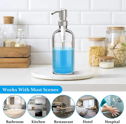 Clear Glass Soap Dispenser