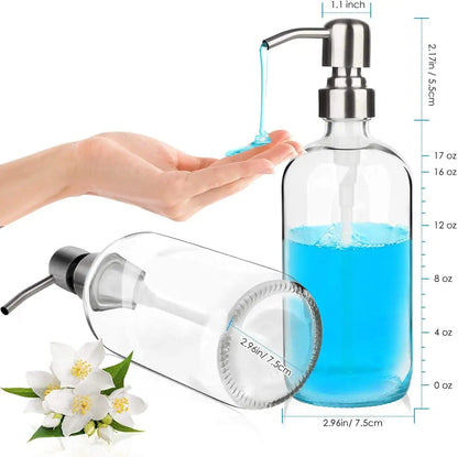 Clear Glass Soap Dispenser