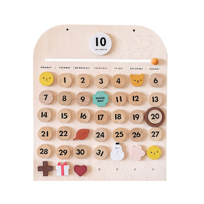 Reusable Wooden Calendar Children's Cognitive Toy