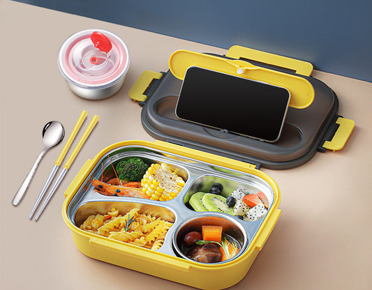 304 Stainless Steel Lunch Box, Fresh-keeping Box With Soup Cup, Insulated Lunch Box